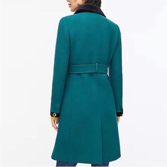 J. Crew Lady Coat Velvet Trimmed - Picture 2 of 13